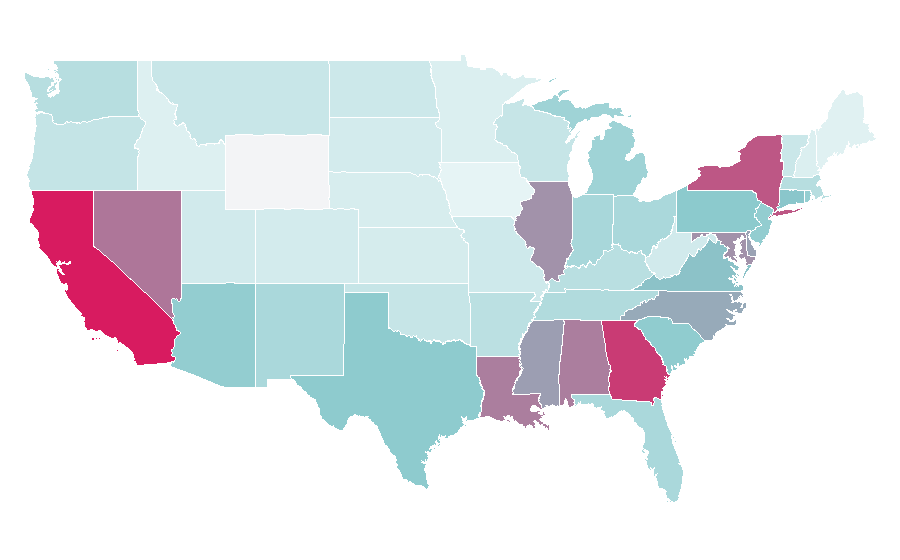 Affinity by region — Rocawear, United States