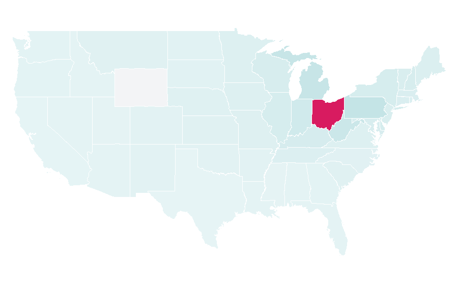 Affinity by region — Rock and Roll Hall of Fame, United States