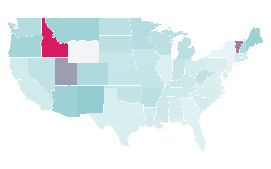 Affinity by region — Rock art, United States