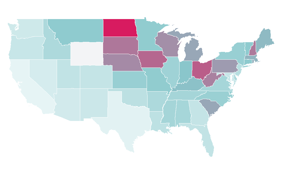 Affinity by region — Rock Bottom Golf, United States