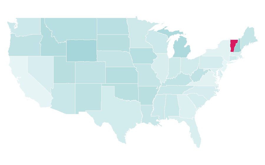 Affinity by region — Rock of Ages (musical), United States