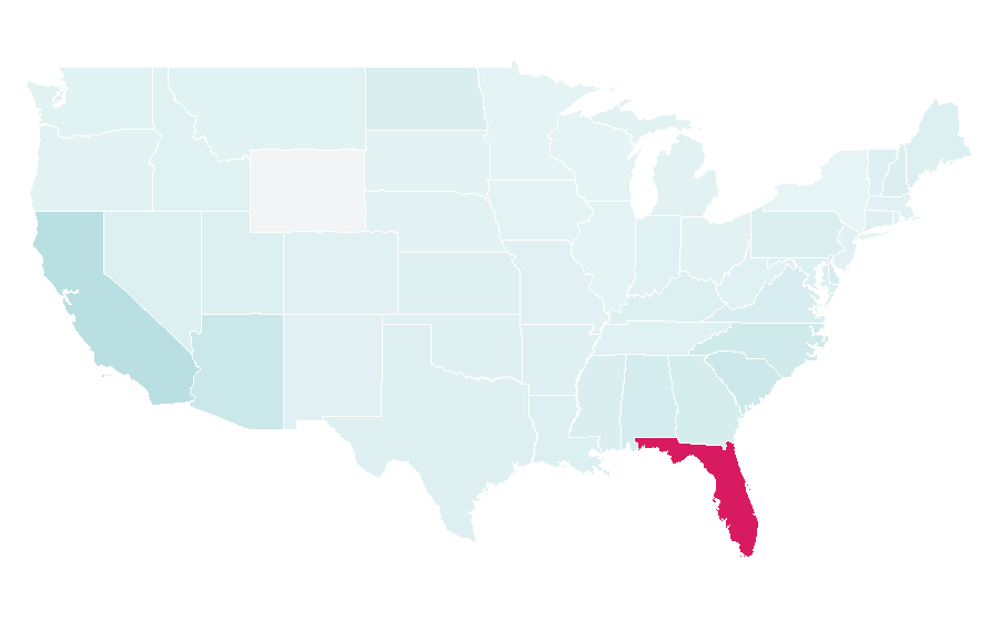Affinity by region — Rocket launch, United States