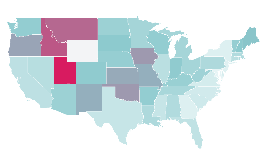 Affinity by region — RocketMan, United States