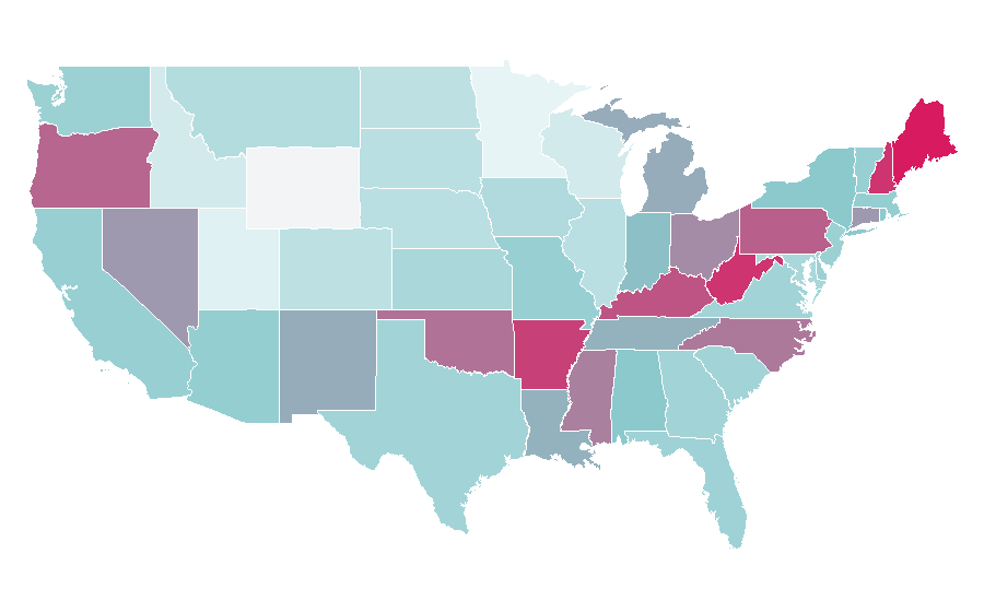 Affinity by region — Rocko's Modern Life, United States