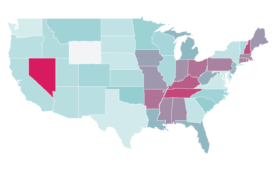 Affinity by region — Rod Stewart, United States