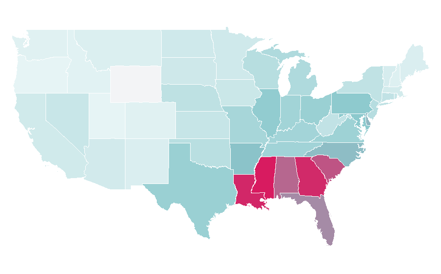 Affinity by region — Rod Wave, United States