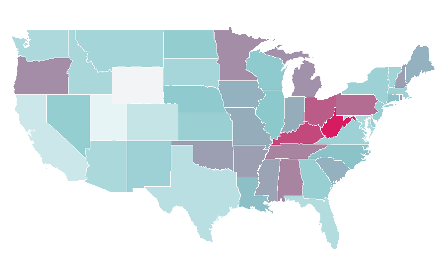 Affinity by region — Roddy Piper, United States