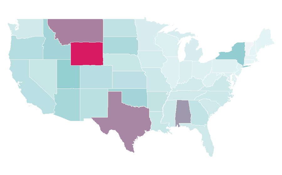 Affinité par région — Rodeo, États-Unis