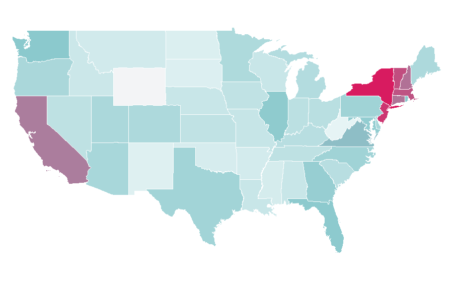 Affinity by region — Roger Federer, United States