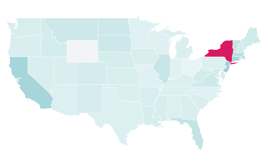 Affinity by region — Roland Mouret, United States