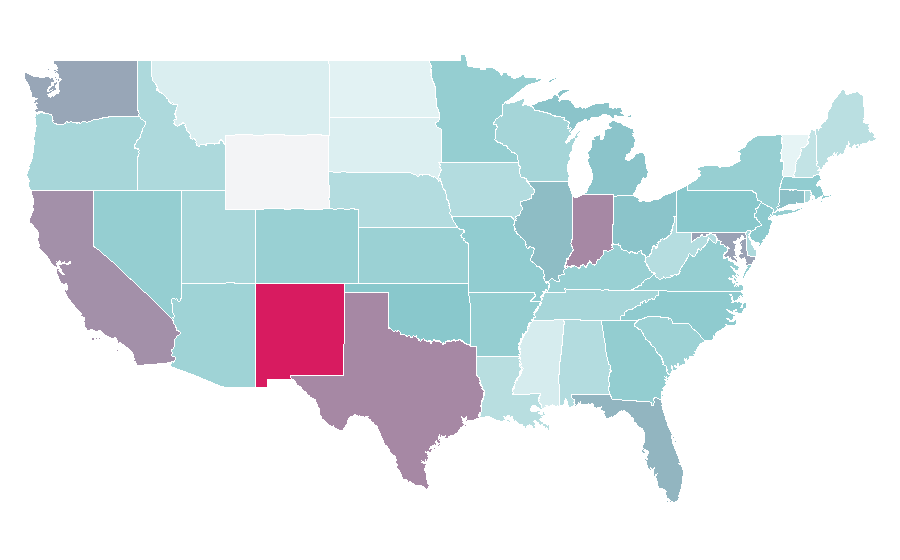 Affinity by region — Roller skating, United States