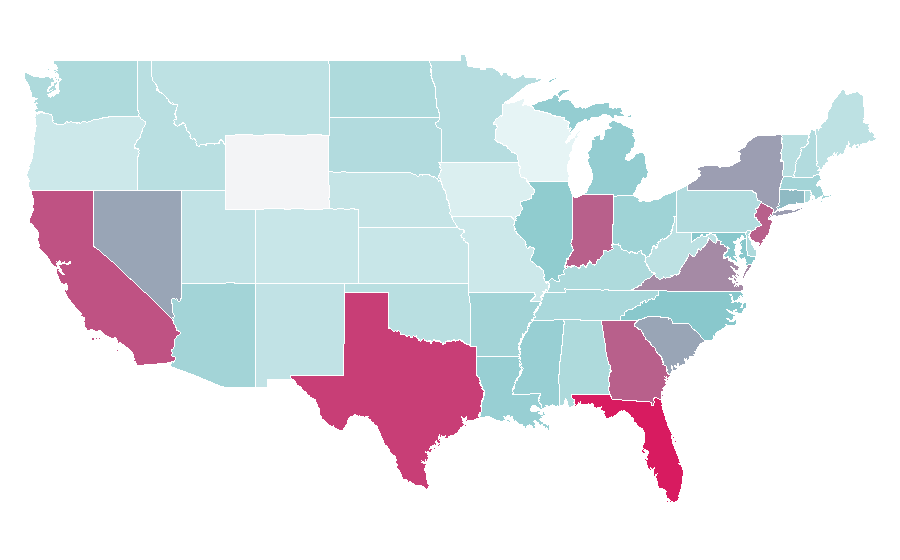 Affinity by region — Rolls-Royce Motor Cars, United States