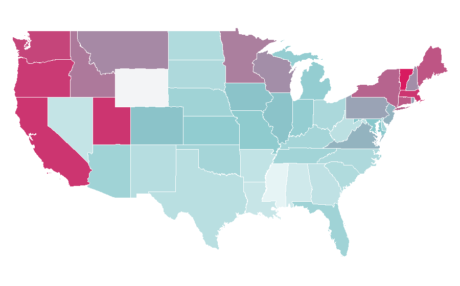 Affinity by region — Roman Holiday, United States