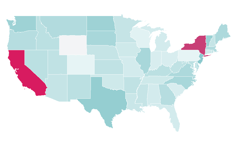 Affinität nach Region — Romance film, USA