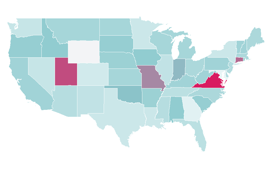 Affinity by region — Romantic music, United States