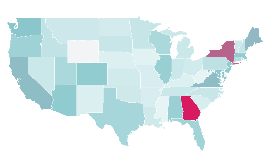 Affinity by region — Rome (TV series), United States