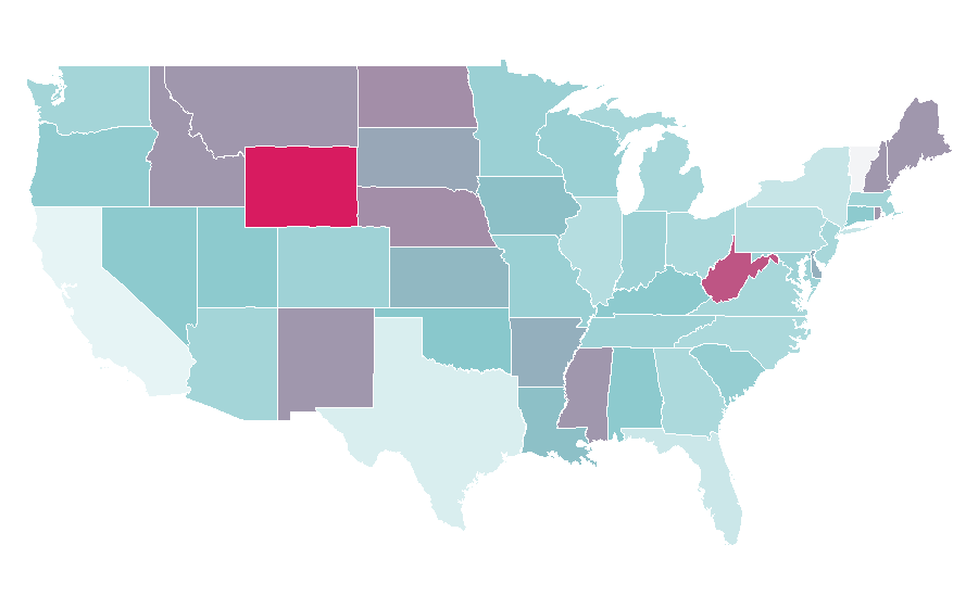 Affinity by region — Romper suit, United States
