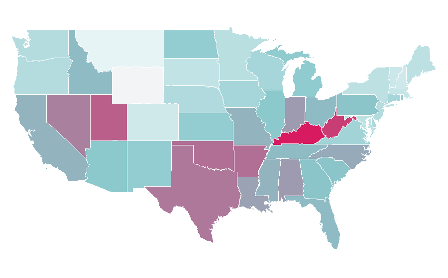 Affinity by region — Ronald McDonald, United States