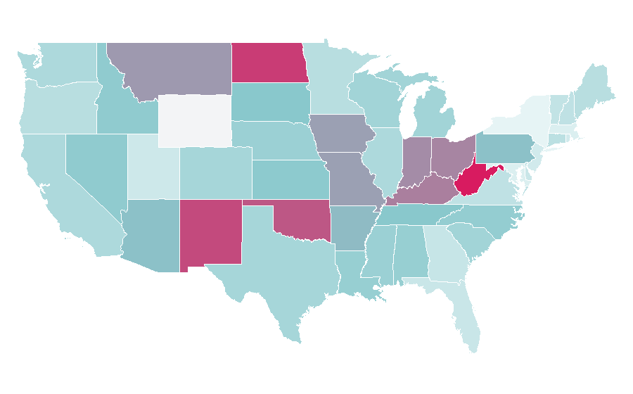 Affinity by region — Ronda Rousey, United States