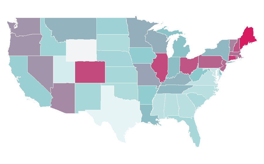 Affinity by region — Ronnie Wood, United States