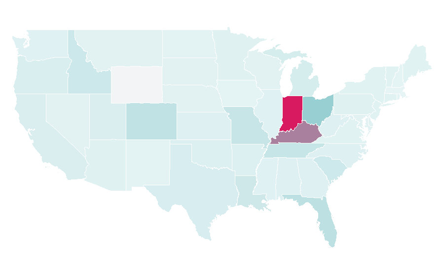 Affinity by region — Roofer, United States