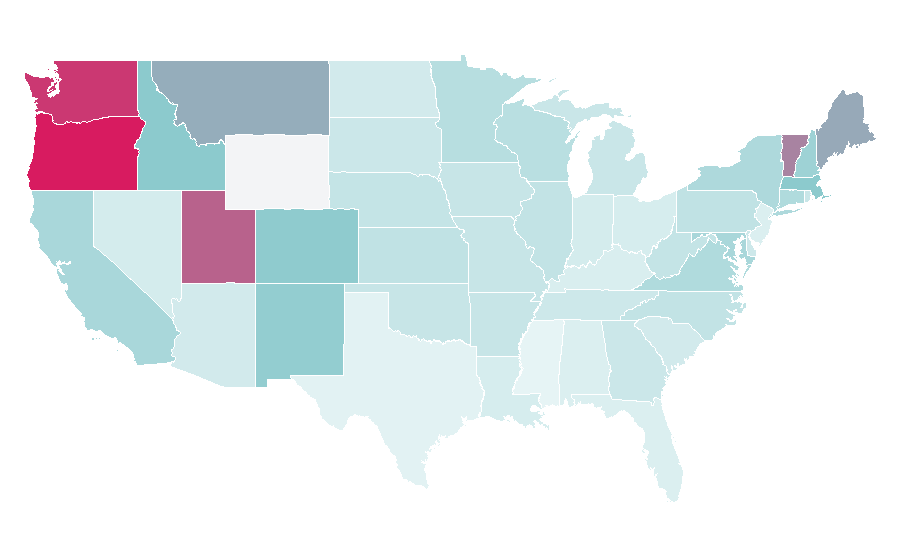 Affinity by region — Rooibos, United States