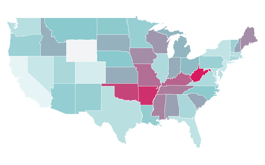 Affinity by region — Rookie Blue, United States