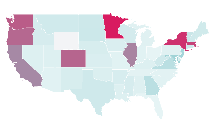 Affinity by region — Room & Board, United States