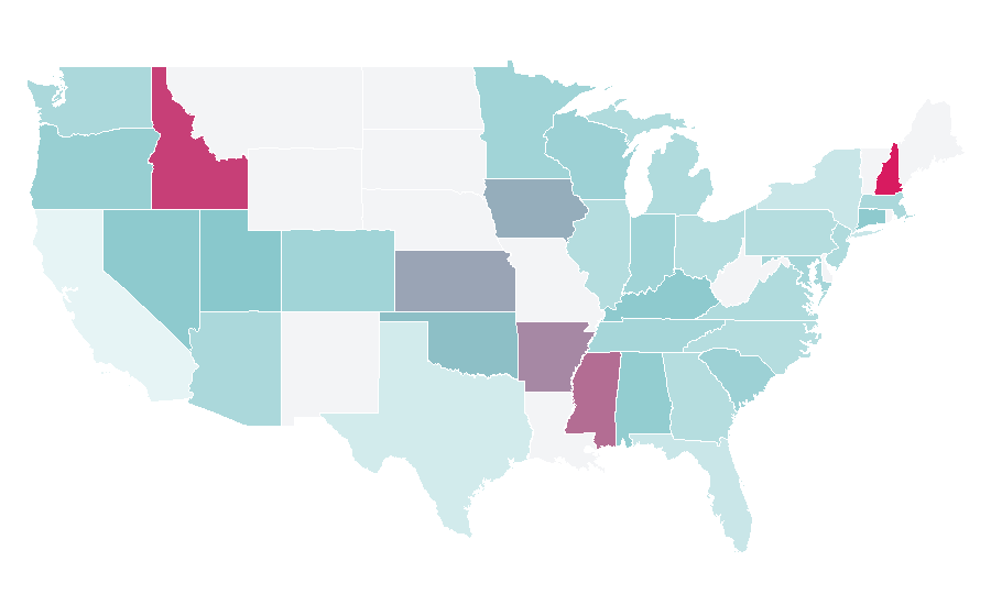 Affinity by region — Roompot Vakanties, United States