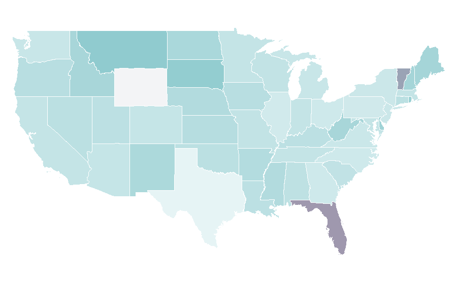 Affinity by region — Roots reggae, United States
