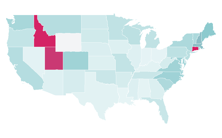 Affinity by region — Ropes course, United States