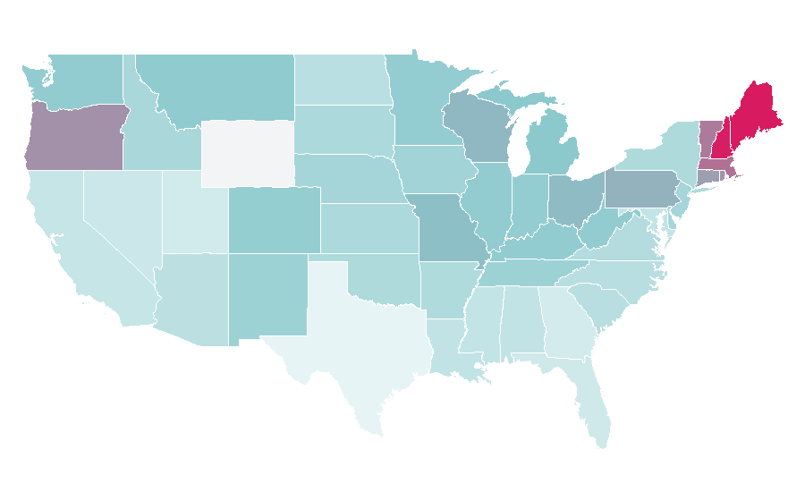 Affinity by region — Rory Gallagher, United States