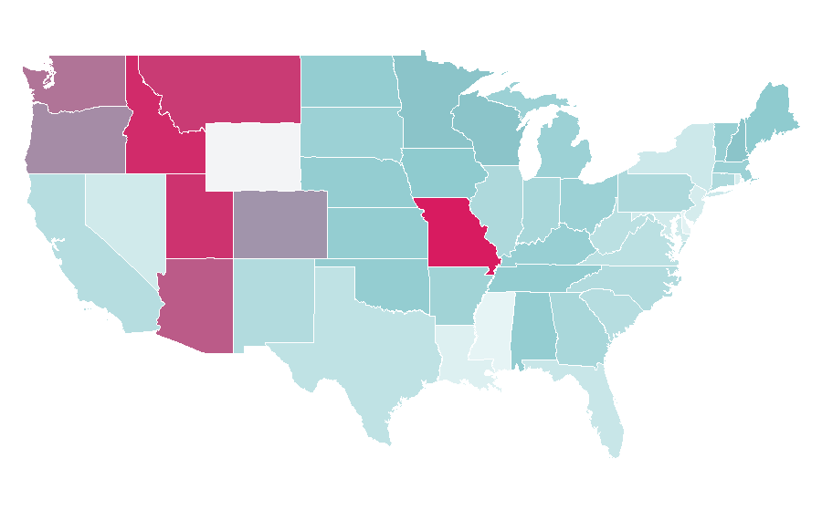 Affinity by region — Rosamund Pike, United States