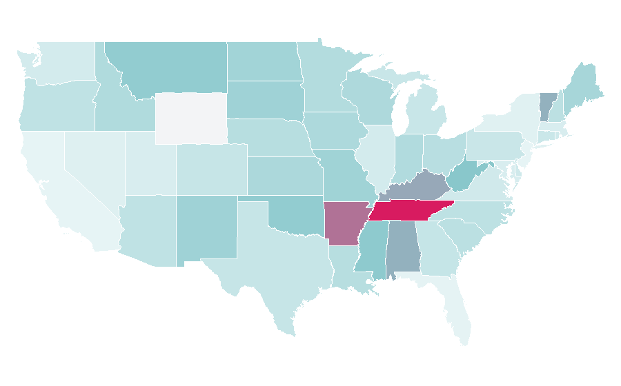 Affinity by region — Rosanne Cash, United States