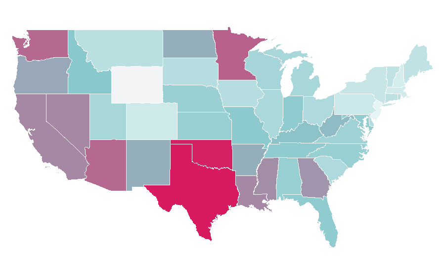 Affinity by region — Rosario + Vampire, United States