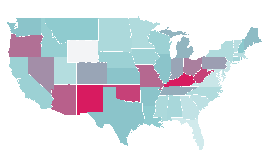 Affinity by region — Rose McGowan, United States
