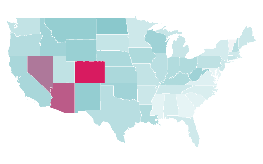 Affinity by region — Rose Namajunas, United States