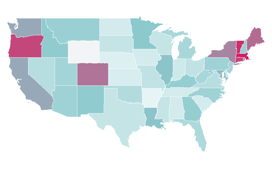 Affinity by region — Rose oil, United States
