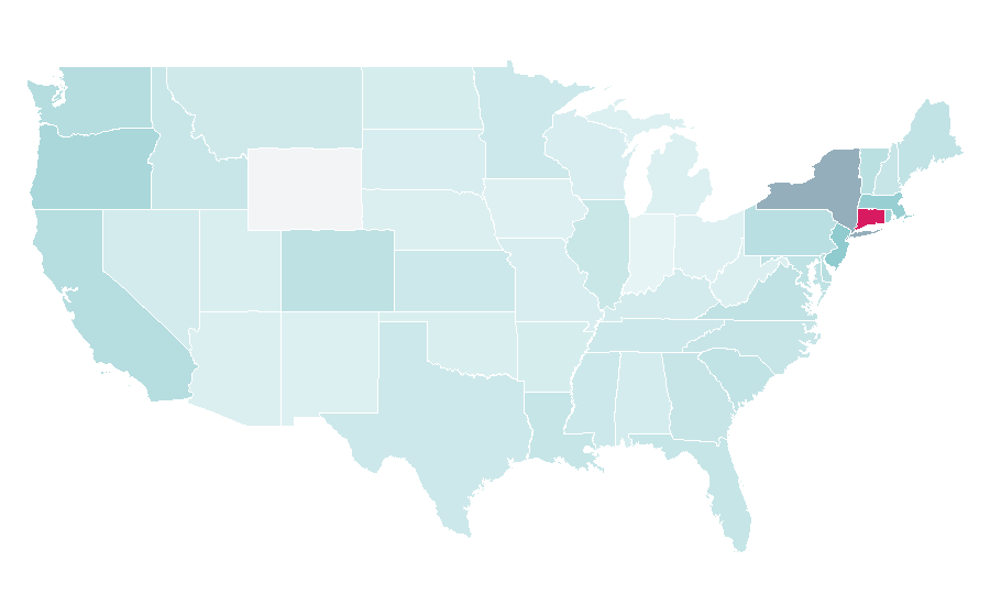 Affinity by region — rose wine, United States