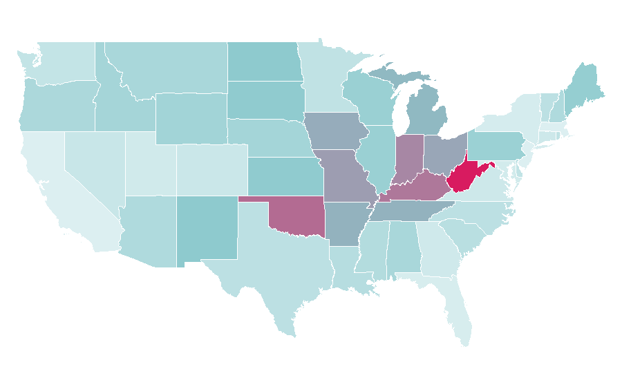 Affinity by region — Roseanne, United States