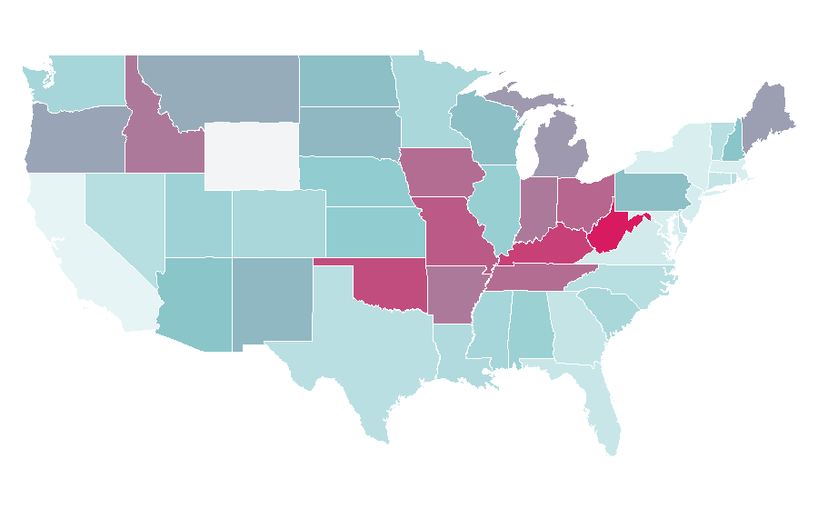 Affinity by region — Roseanne Barr, United States