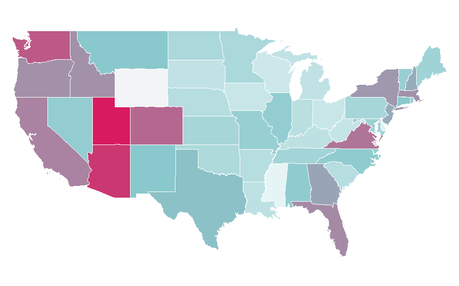 Affinity by region — Rosetta Stone (software), United States