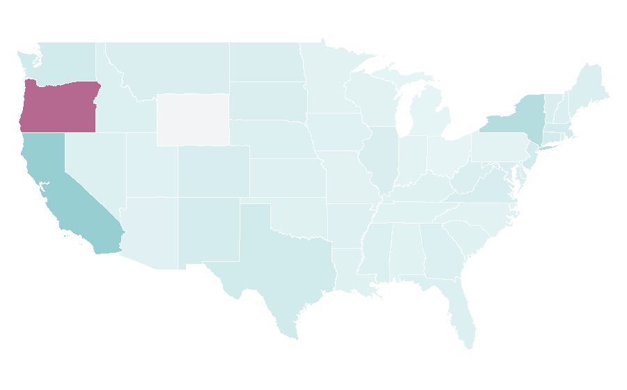Affinity by region — Rosewood Hotels & Resorts, United States