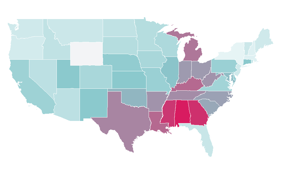 Affinity by region — RotoR, United States