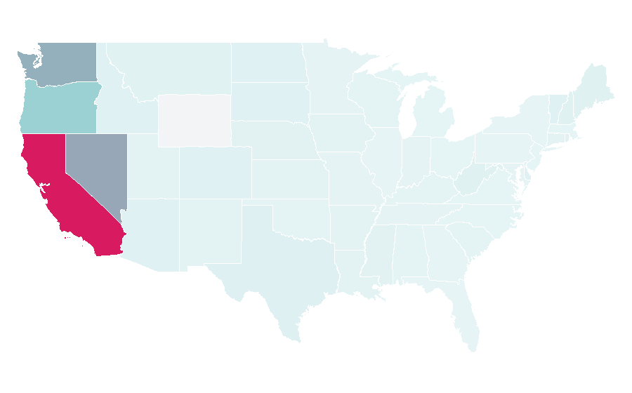 Affinity by region — Round Table Pizza, United States