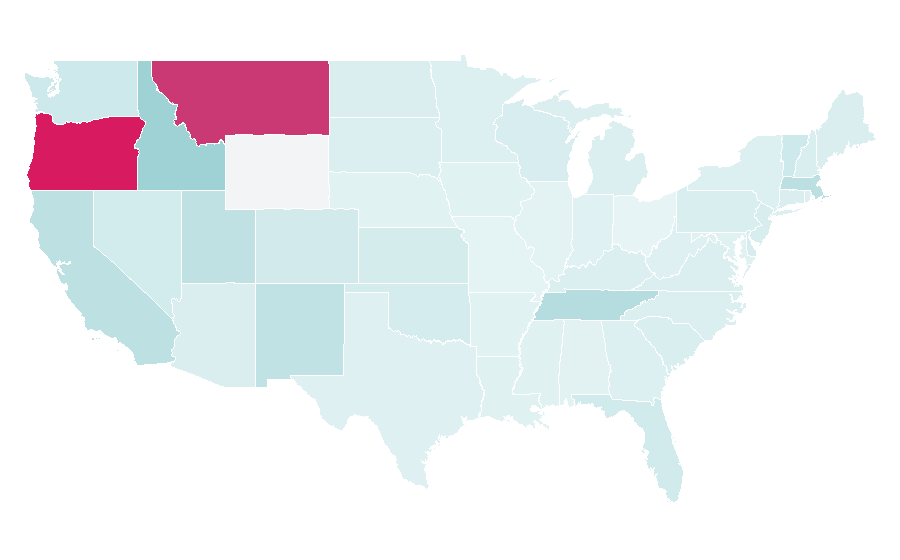 Affinity by region — roxy, United States
