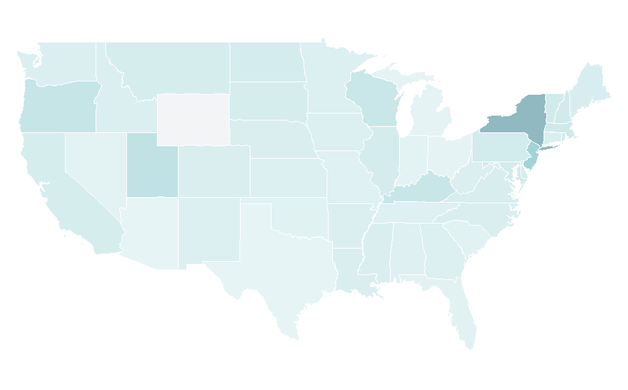 Affinity by region — Royal Court Theatre, United States