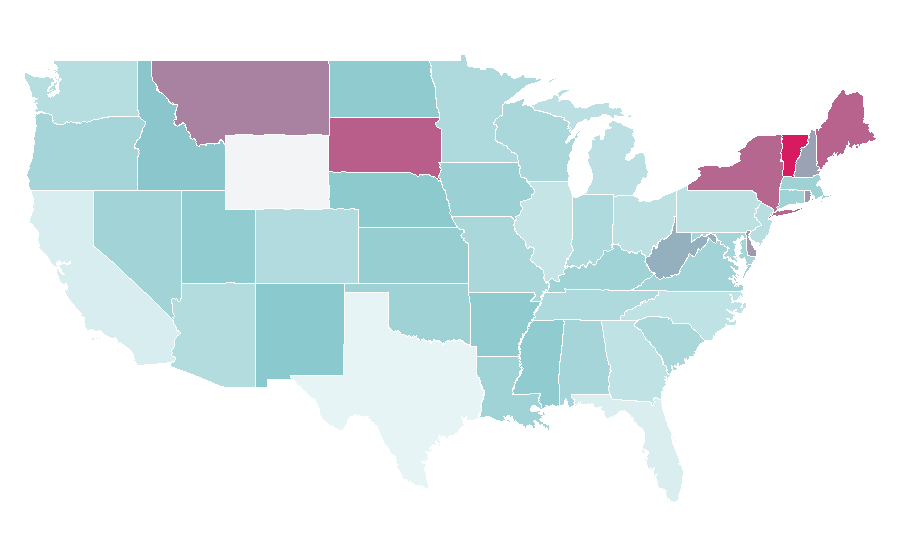 Affinity by region — Royal National Theatre, United States