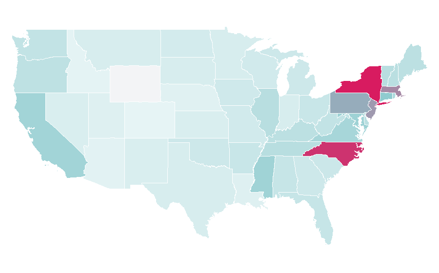 Affinity by region — Royal Opera House, United States