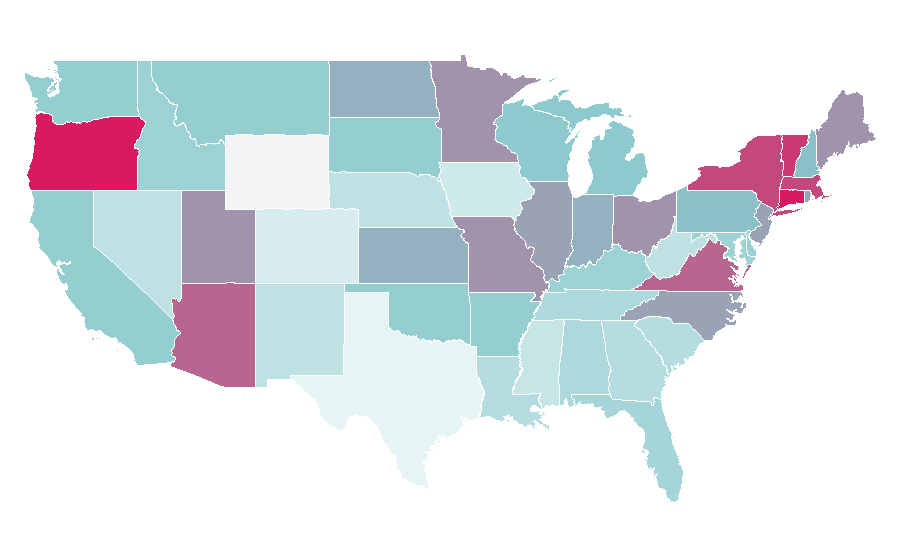 Affinity by region — Royal Wedding, United States